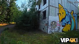 Vip4k. babe flashed her pierced Natural Tits and then it happened...