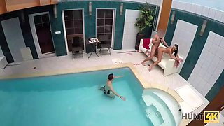 Hunt4k. duo needs currency so why boy sees his girl getting nailed