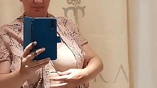 I am showing my boobs naked in the in the shop
