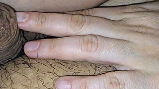 Step mom make step son dick with her feet and tiny hand