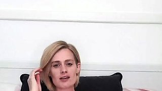 beauty blond sex toy masturbates