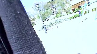 Brunette Teen Fucks Her Wet Pussy with a Vibrator on the Beach