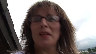 German amateur wife masturbates in pantyhose - sexy solo fingering