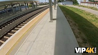 Vip4k. sexy gastarbeiter fellating for currency