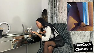 Spex amateur mocking small dong loser