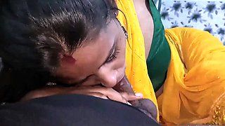 Young Hot Indian Wife Giving Deep Throat Blowjob
