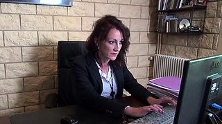 MILF secretary rough fucked and fisted