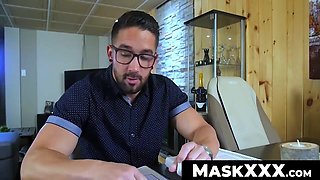 MaskXXX.com - Big cock professor Zack's solo masturbation at home in a wild scene