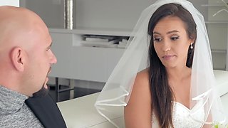 Flexible bride fucks another man on her wedding day