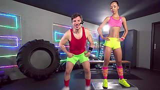 Lia Min teams up with a horny babe to enjoy a wild 3some