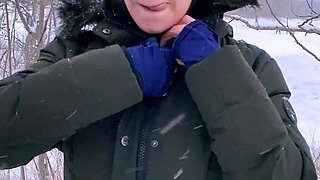 Busty Czech amateur fucks outdoor in public