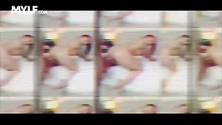 Bossy man gags and spanks big titted cougar Becky Bandini before filling her messy throat with jizz