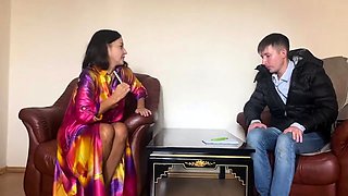 Big-Titted MILF's Job Interview Turns Into Pussy-Licking, Co