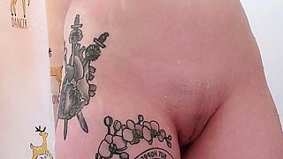 Amateur blondie solo anal masturbation