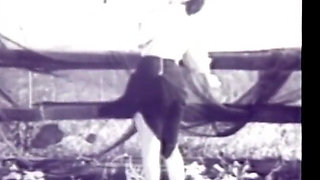 Vintage wild blonde striptease