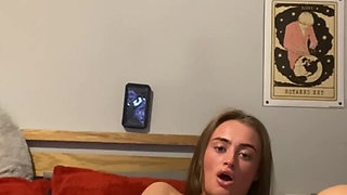 Watch this horny tattooed teen can't stop trembling as her fingers slides in deeper