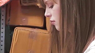 She Stole Panties, but She Won't Be Wearing Anything When the Security Guard Catches Her