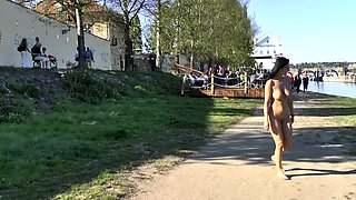 Hot brunette big boobs toying pink pussy