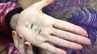 Giantess Eats 7 Super Tiny Persons