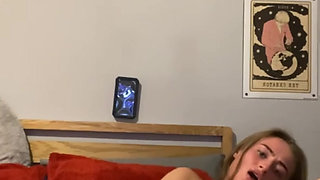 Horny tattooed goth tits bouncing while fingers deep