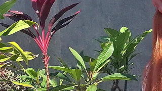 Fucking the Innocent Redhead in the Garden