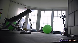 Sexy Trespassing Gym Girls Hot Threesome Sex