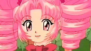 Slutty anime teen with big tits