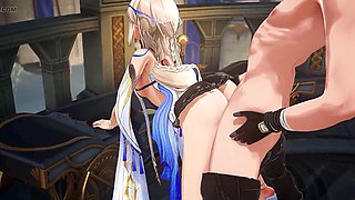 3D animated hentai scene with The Lady Gamer getting banged in a cartoon fantasy