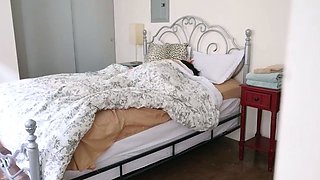 Perfect brunette teen gives a masterful POV blowjob