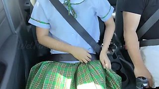 Filipina Student Fucked Hard in Professor's Car - Tight Pussy Action