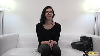 Shy nerd teen Misa porn casting