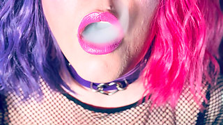 A Pretty In Pink Princess, Tina Snua, Chain Smokes 2 Cigarettes With Match Light Ups - Smoking Smoker