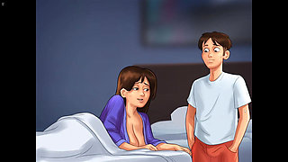 Horny Stepmom Loves My Cock Rubbing Her Pussy With Panties Summertime Saga