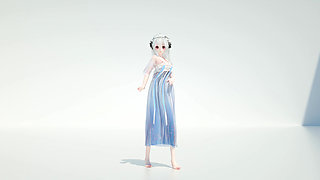 [mmd] Weak Sound - Flower Shade Transparent and Erotic Ancient Style Hanfu Particle Special Effects Flowing Water