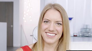 Candice Dare gets her long hair messed up while riding a big black cock