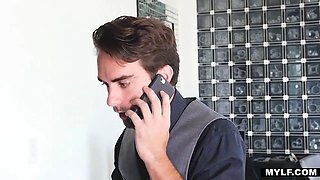 Sad milf pounds worker when she learns about husband's affair-Silvia Saige