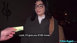 Don't Let My Mother Hear! Nerdy Brunette Emily Pink in Outdoor POV Pickup for Public Agent