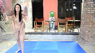 Deborah Presents Us Her Straight In Wrestling Game