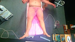 Fat Guy Falls Off Massage Table - Funny Happy Ending with Pegging & Prostate Massage