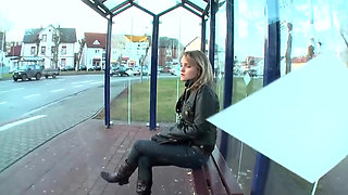 Blonde Babe Fingers Wet Pussy Closeup