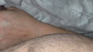 Step Mom Controls His Cock and Moans and Handjob step son