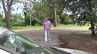 Horny Italian teeny fucked in the park and in the car