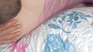 I Fuck My Horny Stepmom and Cum Inside Her Hairy Pussy. Big Pussy Close up.