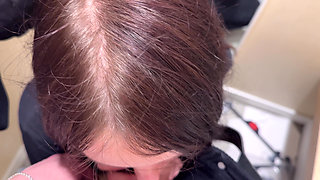 Fast Cum in a Shopping Mall Fitting Room