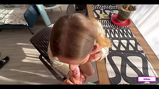 Fucked My Step Mom While She Was Talking on the Phone and Reporting.