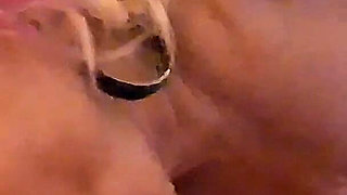 Mature Slut Sucks Own Massive Tits Dripping Wet
