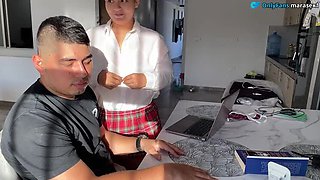 Cheeky Schoolgirl MaRaSexx Fucks Hard in Amateur POV Squirting Latina MILF Sex