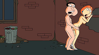 Family Guy cartoon parody - Lois's affair with Glenn Quagmire is big and public