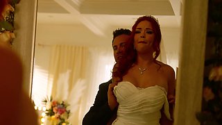 Tattooed redhead bride Sinatra Monroe gets fucked well