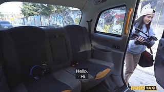 Faux cab sexy film student makes her highly own fucktape with a taxi driver